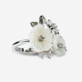 Blossom Kiss Floral Ring - Silver 4