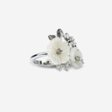 Blossom Kiss Floral Ring - Silver 3