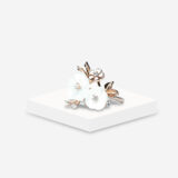 Rose Gold Blossom Kiss Floral Ring 1