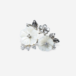 Blossom Kiss Floral Ring - Silver 1