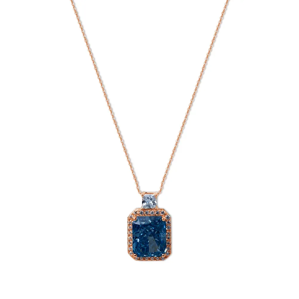 Celestial Blue Aura Pendant Necklace