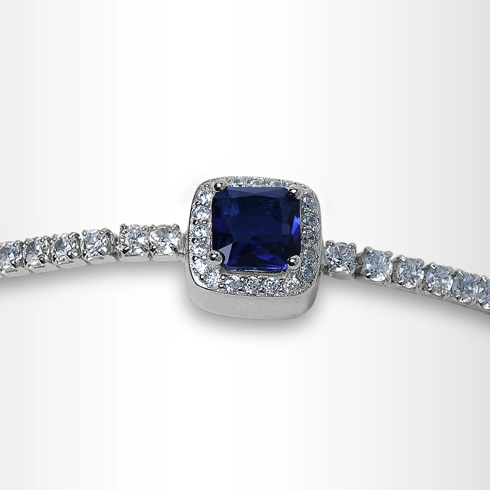 Regalia Gem Tennis Bracelet (Blue)