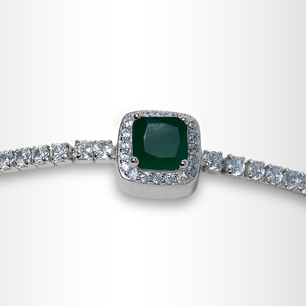 Regalia Gem Tennis Bracelet (Green) 3