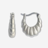 Scallop Shell Hoop Earrings 3