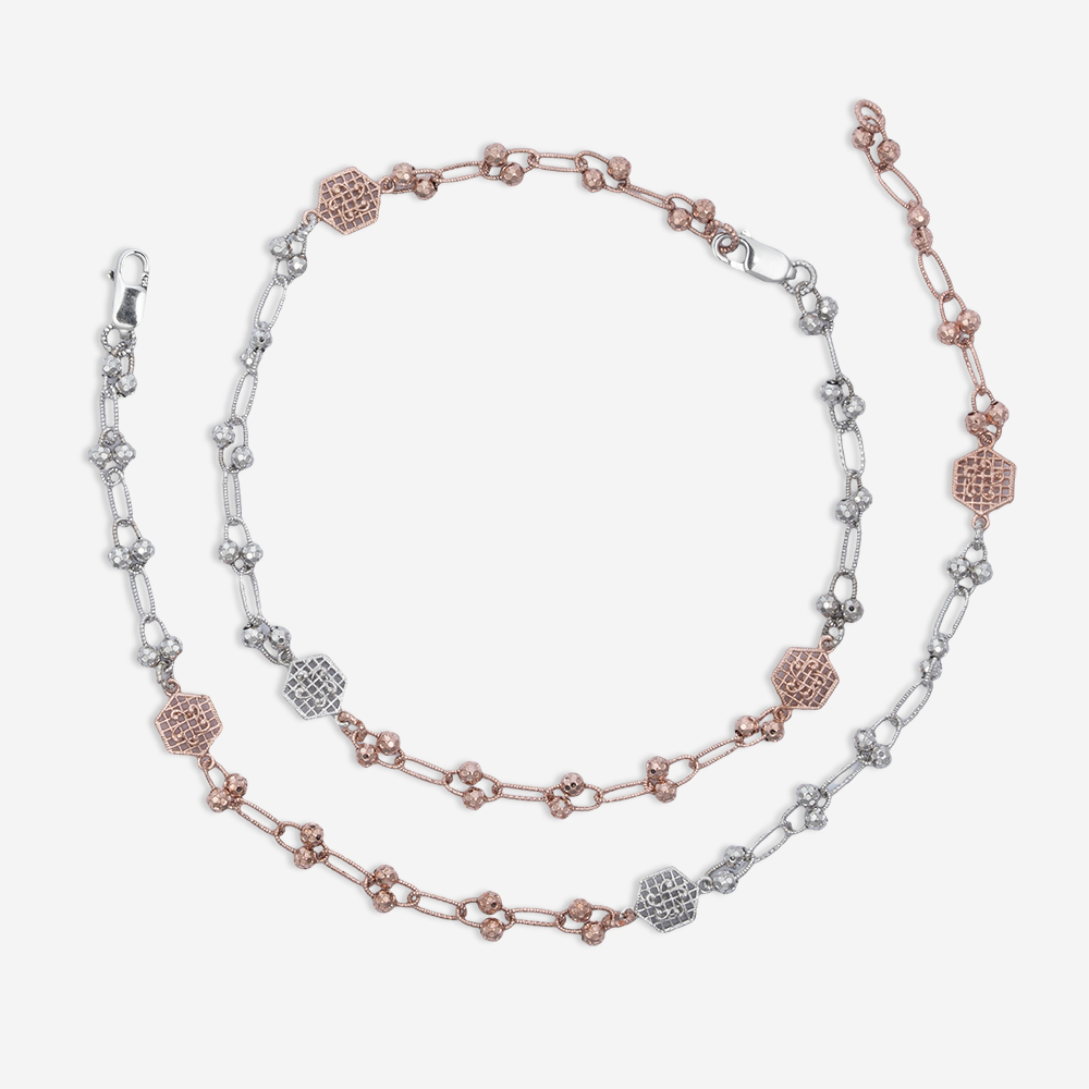 Celeste Dual-Tone Charm Anklet 1