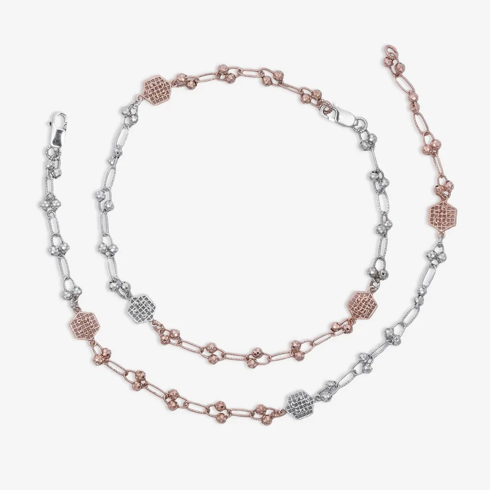 Celeste Dual-Tone Charm Anklet