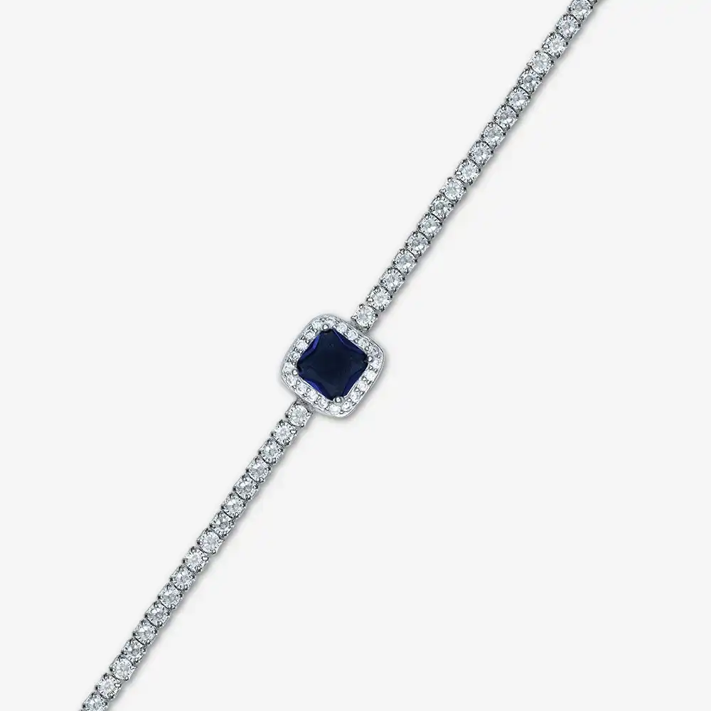 Regalia Gem Tennis Bracelet (Blue)