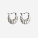 Scallop Shell Hoop Earrings