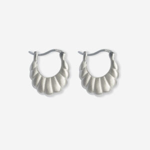 Scallop Shell Hoop Earrings