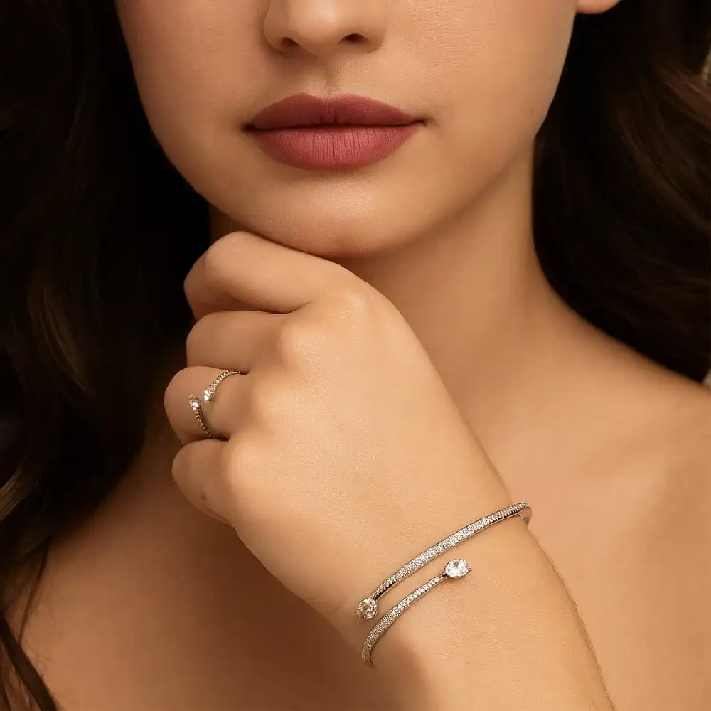 Teardrop Sparkle Bracelet & Ring Set