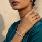 Clover Spark CZ Band Bracelet