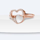 Heart Intertwine Mother of Pearl Ring 3