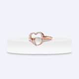 Heart Intertwine Mother of Pearl Ring 1