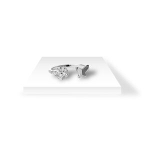 Butterfly 925 Silver Adjustable Ring 1