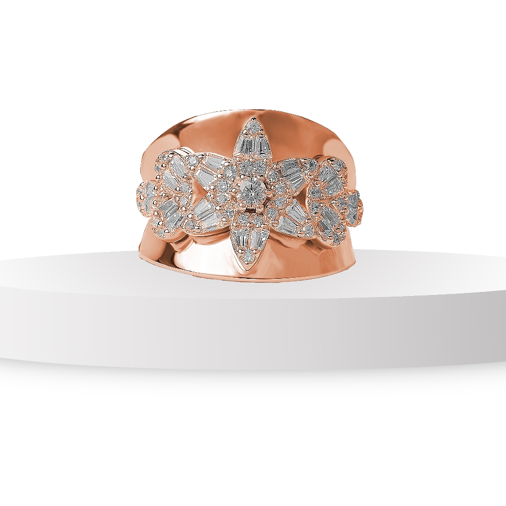 Aurora Bloom Wide Band Ring 1