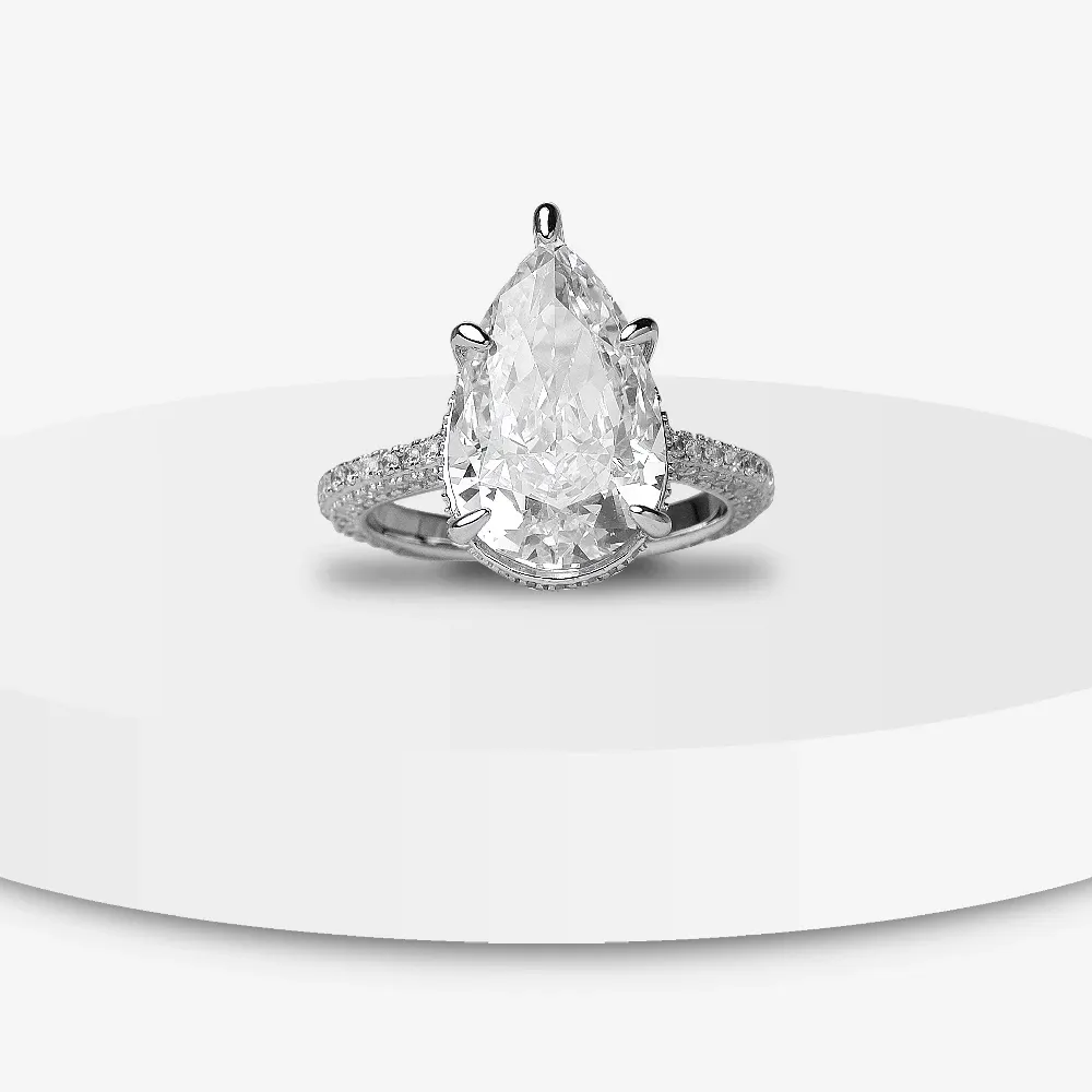 Pear Radiance Solitaire Ring