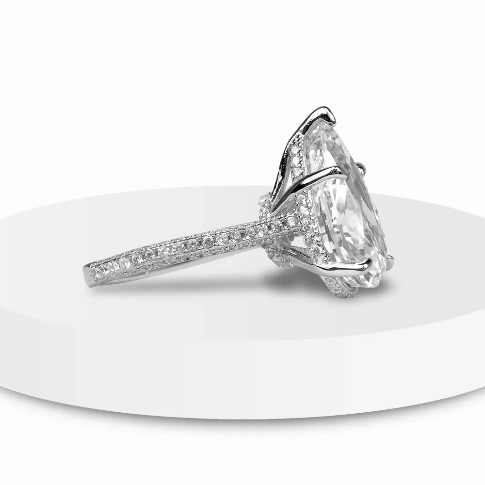 Pear Radiance Solitaire Ring