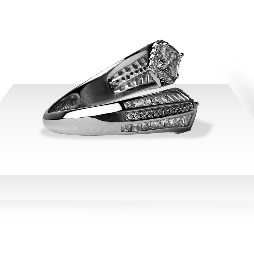 Twin Twisted Geometric Band Ring 5