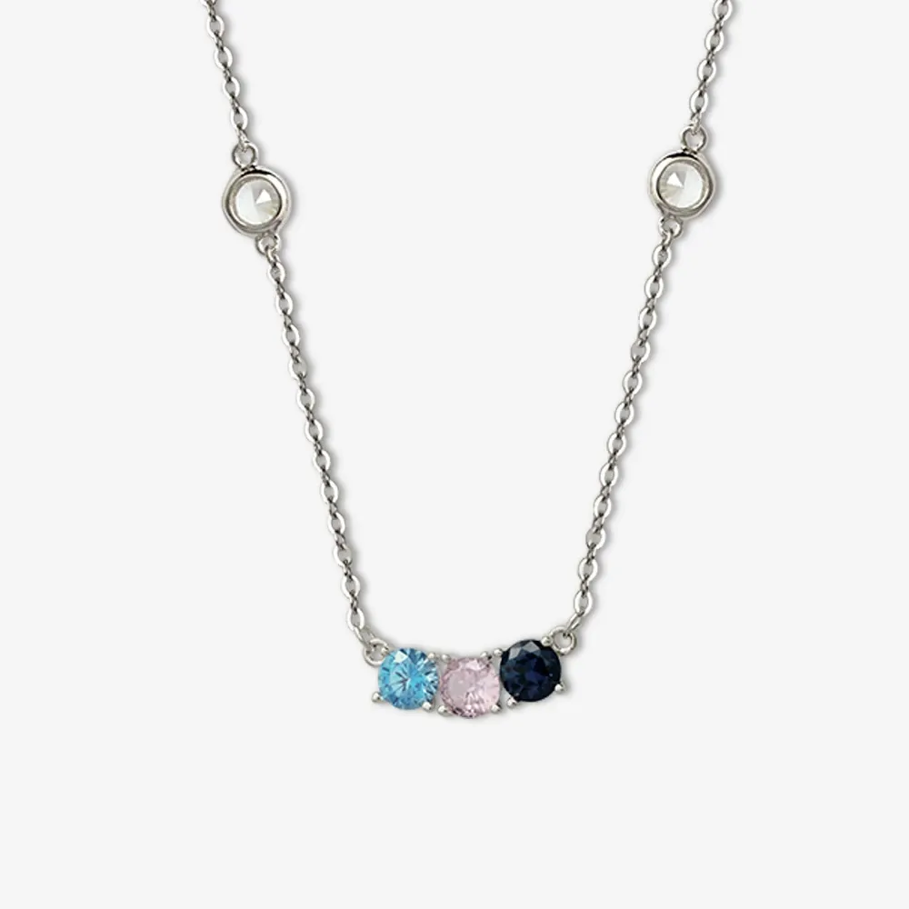 Trinity Tones Gemstone Necklace