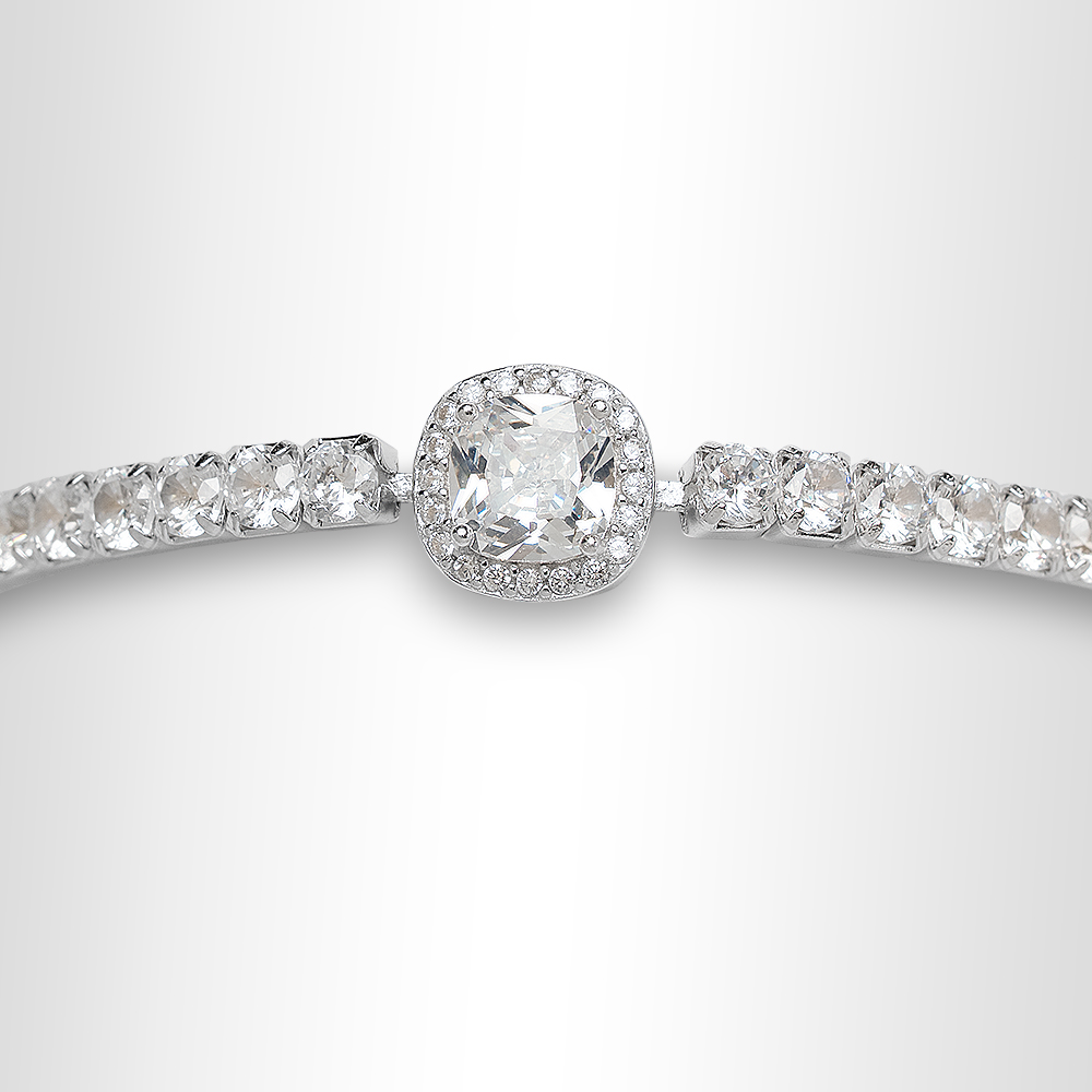 Cushion Sparkle Tennis Bracelet 3