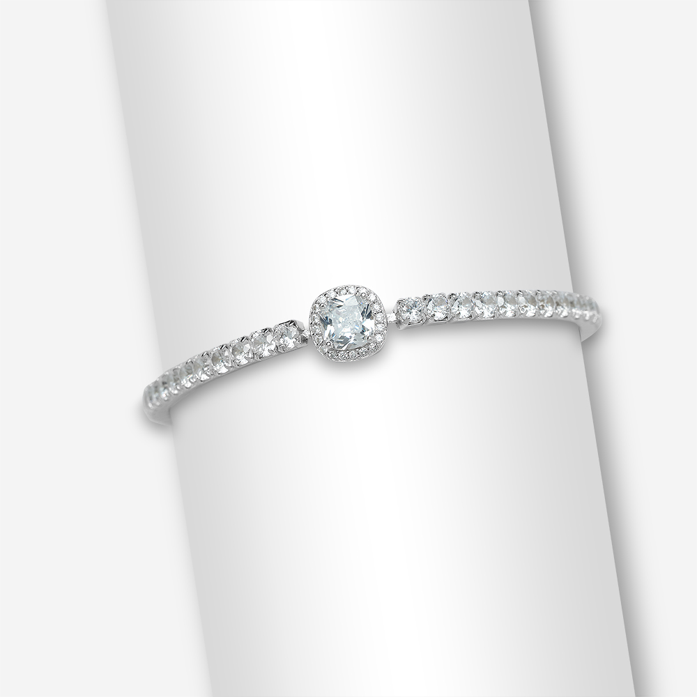 Cushion Sparkle Tennis Bracelet 1