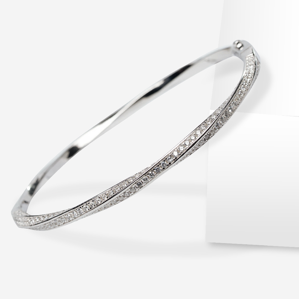 Twilight Gleam CZ Bracelet - Silver 3