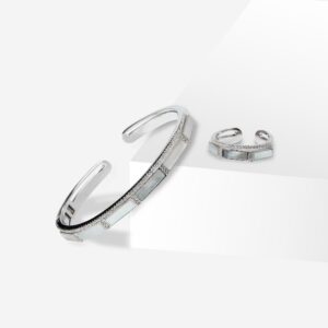Mother of Pearl Bar & Ring Set 1