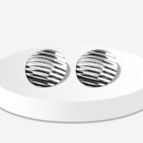 Ribbed Oval Silver Studs 3