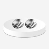 Ribbed Oval Silver Studs 1