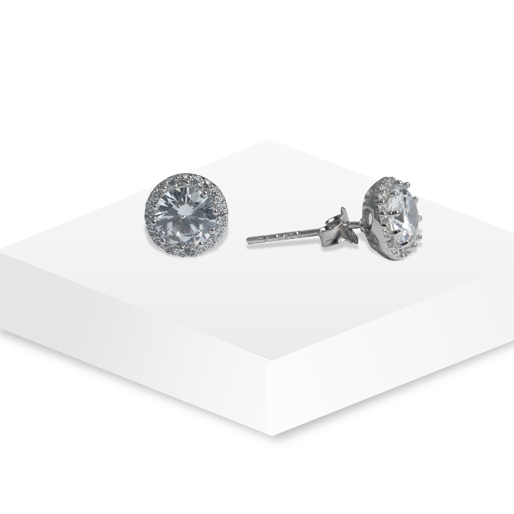 Ethereal Halo Zircon Studs 1 Ethereal Halo Zircon Studs 1