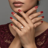 Heart Intertwine Mother of Pearl Ring