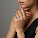 Twin Twisted Geometric Band Ring